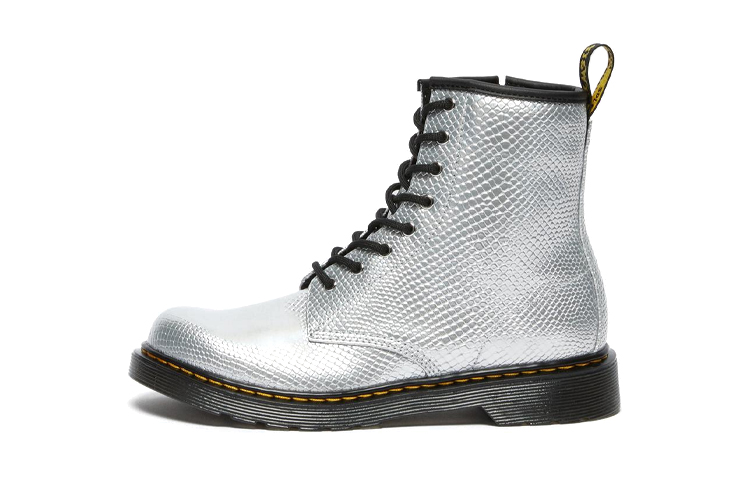 (Youth) Dr. Martens 1460 'Silver White Patent Leather Mid-Cut Boot' 26782040