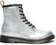 Order (JR) Dr. Martens 1460 'Boot Kulit Patent Putih Perak Tengah Potong' 26782040