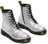 Shop (JR) Dr. Martens 1460 'Boot Kulit Patent Putih Perak Tengah Potong' 26782040