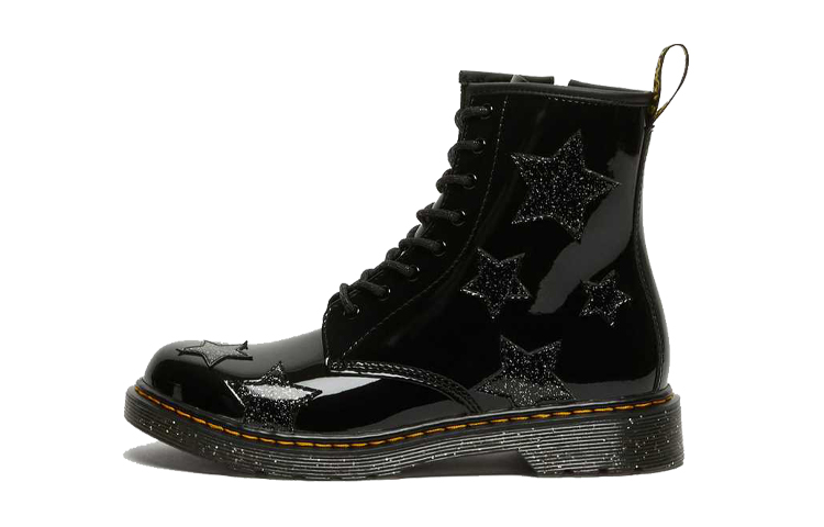 (Youth) Dr. Martens 1460 Zip Patent Lace-Up Boots 'Black' 27060001