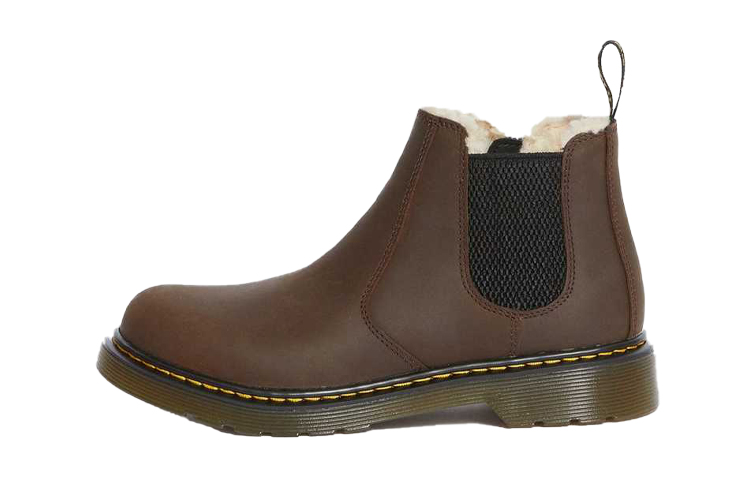 (Youth) Dr. Martens 2976 Chelsea Boots 'Faux Fur Lined Brown' 25101201