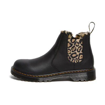 (Youth) Dr. Martens 2976 Leonore 'Black Panther Print Fleece Lined'