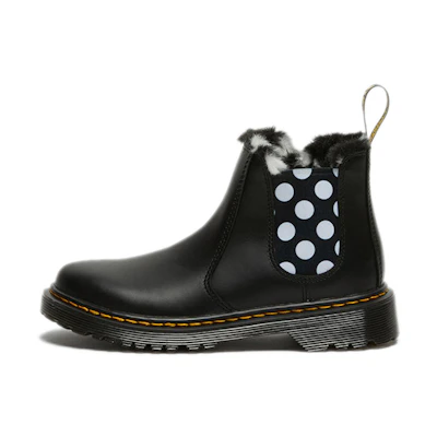 (Youth) Dr. Martens 2976 Leonore Chelsea 'Black Fleece-Lined'