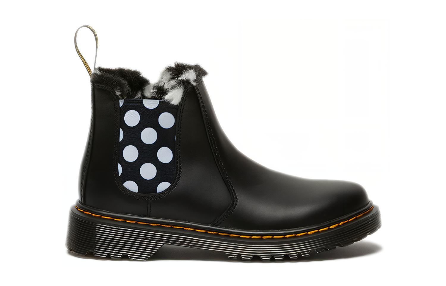 Order (Youth) Dr. Martens 2976 Leonore Chelsea 'Black Fleece-Lined' 27039001