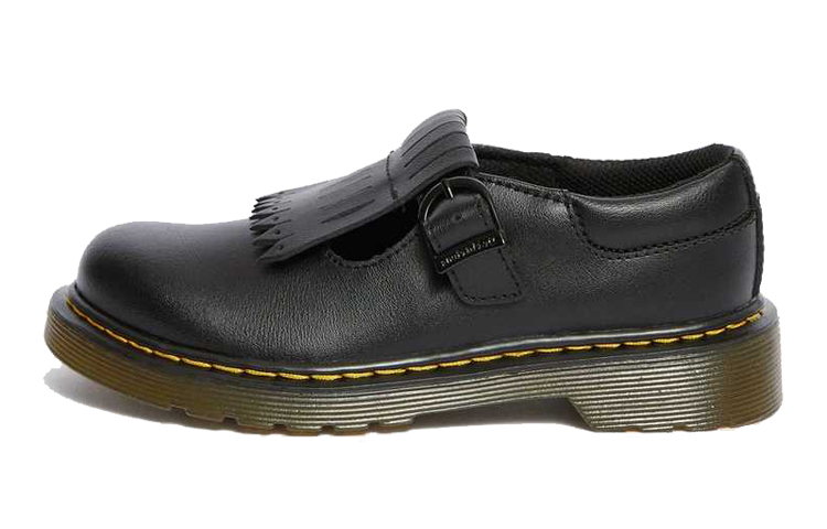 (Youth) Dr. Martens Tassel Round Toe Flats 'Black' 24153001