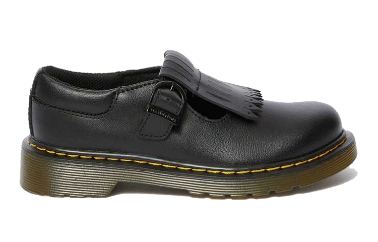 Order (Youth) Dr. Martens Tassel Round Toe Flats 'Black' 24153001