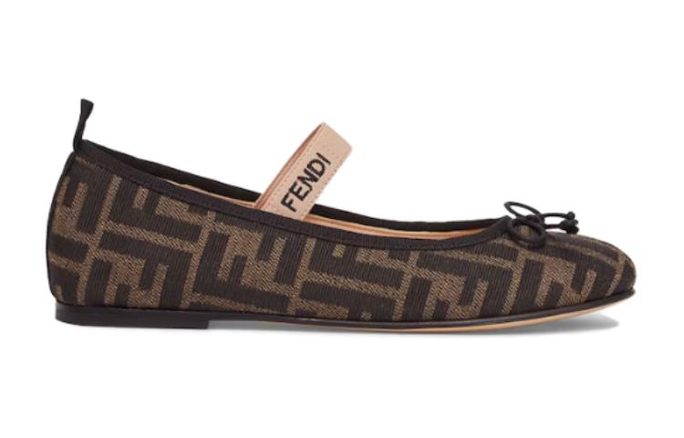 Order (JR) 펜디 키즈 FF 로고 발레리나 (토바코) JFR376-AQ75-F1NJB