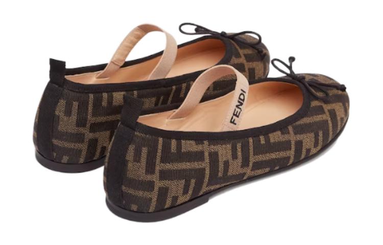 Shop (JR) 펜디 키즈 FF 로고 발레리나 (토바코) JFR376-AQ75-F1NJB