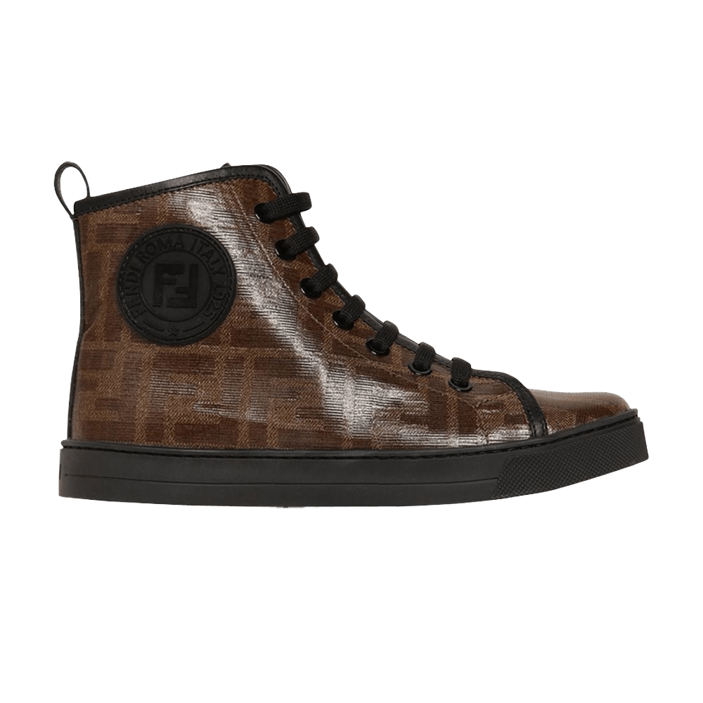 (Youth) Fendi Leather High 'Brown Logo Print' JMR298A7N5F16YT
