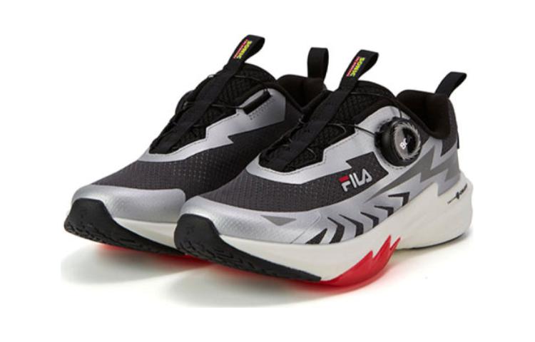 Lookbook 兒童 FILA斐樂 舒適百搭 耐磨 兒童訓練鞋 銀黑色