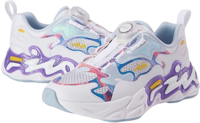 (Youth) FILA BOA Running Sneakers 'White Blue Pink' K15G231103FCB Lookbook (Youth) FILA BOA Running Sneakers 'White Blue Pink' K15G231103FCB
