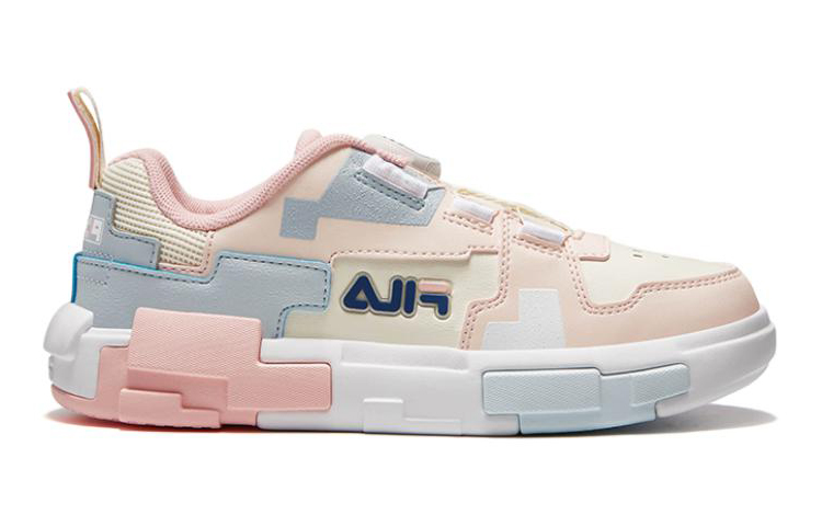 Order 大童 FILA斐樂 百搭舒適 耐磨 低幫 兒童板鞋 粉白色