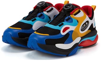 大童 FILA斐樂 舒適潮流 減震耐磨 低幫 兒童跑步鞋 黑藍 Lookbook 大童 FILA斐樂 舒適潮流 減震耐磨 低幫 兒童跑步鞋 黑藍