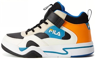 (Youth) FILA Casual High-Top Skate Shoes 'White Black Orange' K55B141301PBO (Youth) FILA Casual High-Top Skate Shoes 'White Black Orange' K55B141301PBO