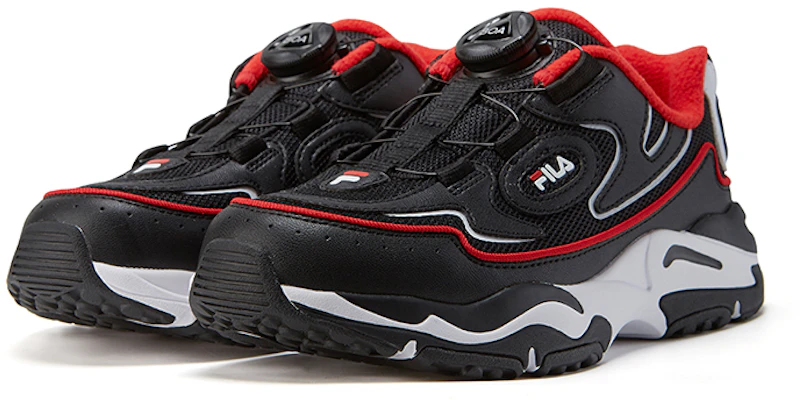 (Youth) FILA Classic Lifestyle Retro Sneaker 'Black Red' K15B041155FBW Order (Youth) FILA Classic Lifestyle Retro Sneaker 'Black Red' K15B041155FBW