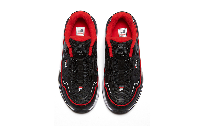 Lookbook (Youth) FILA Classic Lifestyle Retro Sneaker 'Black Red' K15B041155FBW