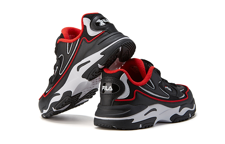 Shop (Youth) FILA Classic Lifestyle Retro Sneaker 'Black Red' K15B041155FBW