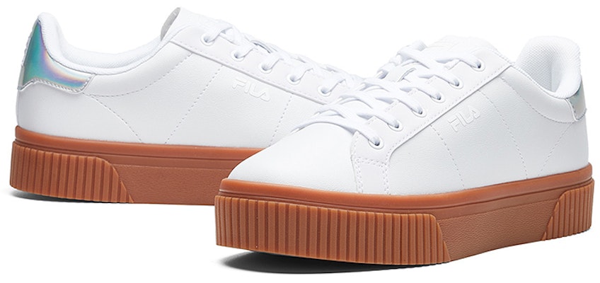 (Women) FILA Court Deluxe Low Sneakers White/Brown T12W024301FWH Shop (Women) FILA Court Deluxe Low Sneakers White/Brown T12W024301FWH