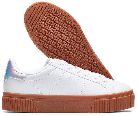 (Women) FILA Court Deluxe Low Sneakers White/Brown T12W024301FWH Purchase (Women) FILA Court Deluxe Low Sneakers White/Brown T12W024301FWH