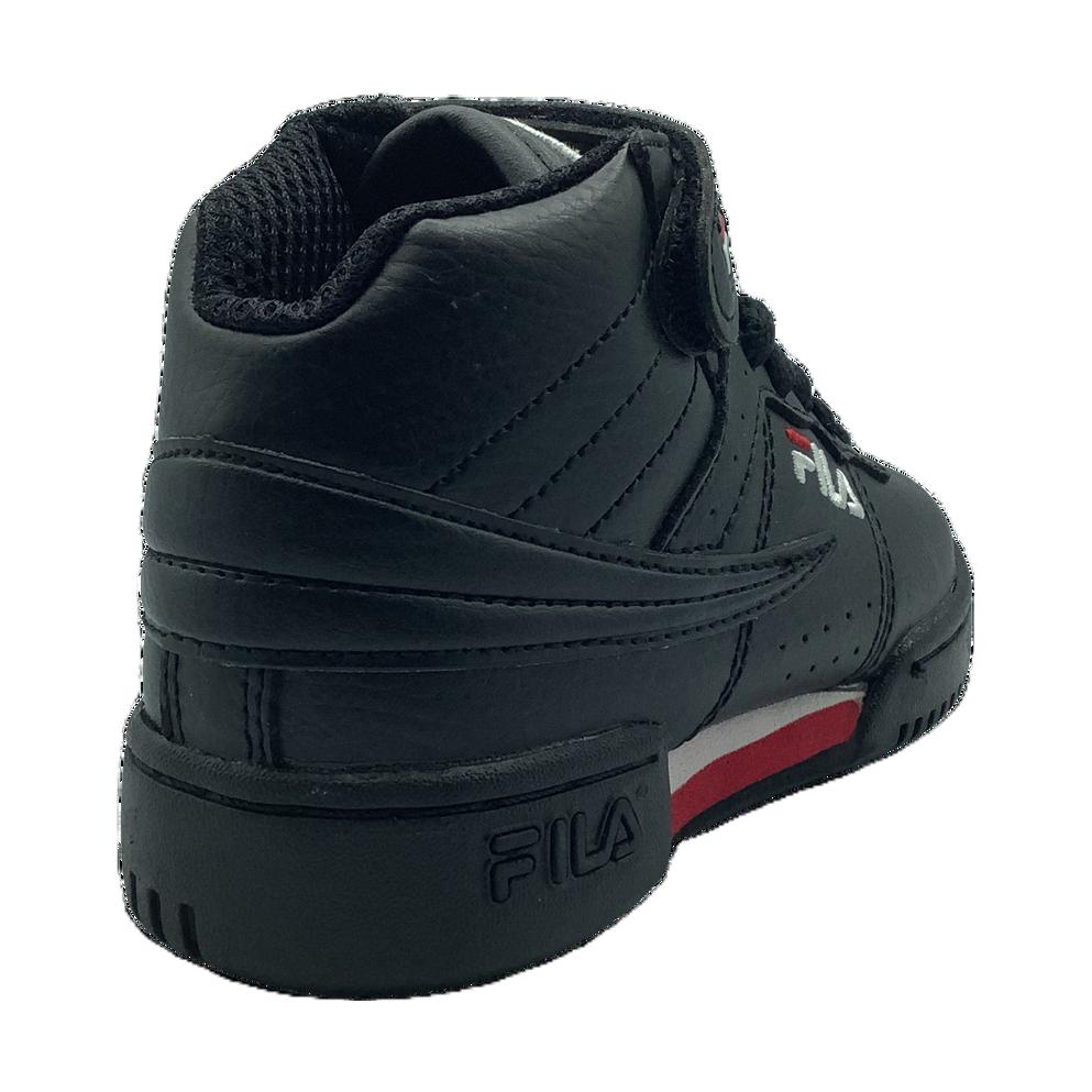 Shop 兒童 FILA斐樂 百搭休閒 輕鬆舒適 防滑耐磨 高幫 兒童板鞋 黑色
