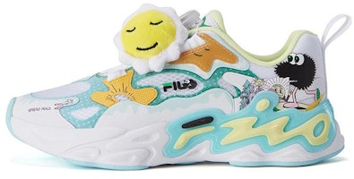 (Youth) FILA Fashion Running Sneakers 'White Blue Yellow' K15B224103FWG (Youth) FILA Fashion Running Sneakers 'White Blue Yellow' K15B224103FWG