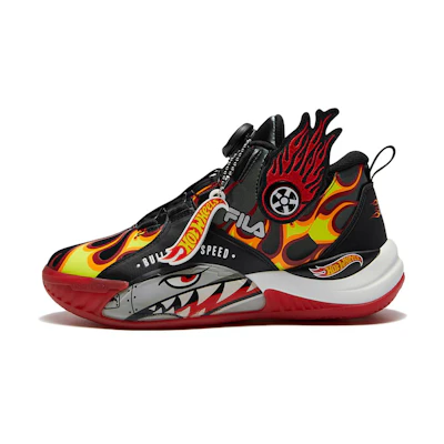 (Youth) FILA FUSION Fashion Basketball Shoes 'Black Red'