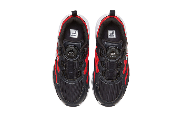 (Youth) FILA Heritage Running Sneaker 'Black Red White' 圖 4