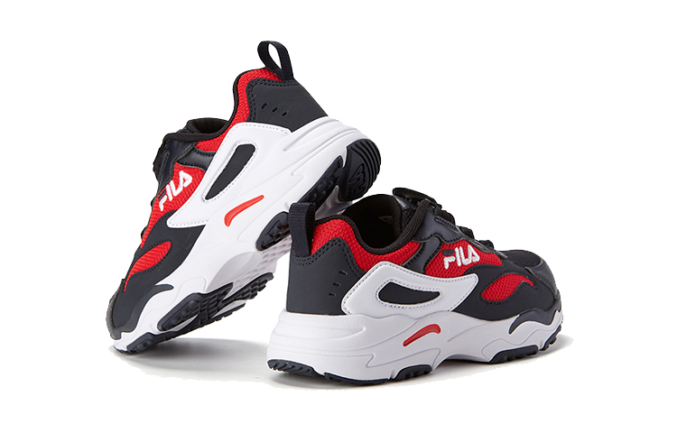 (Youth) FILA Heritage Running Sneaker 'Black Red White' 圖 5