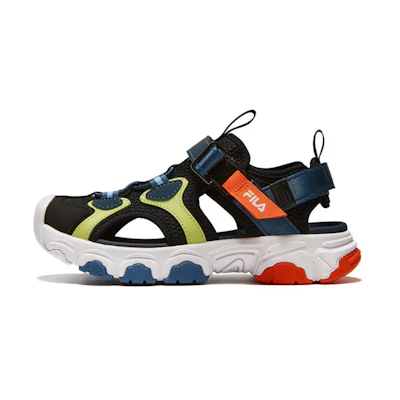 (Youth) FILA Lifestyle Sandals 'Black White Blue'