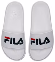 Shop 大童 FILA 斐乐 舒適 透氣輕便 兒童拖鞋 白色