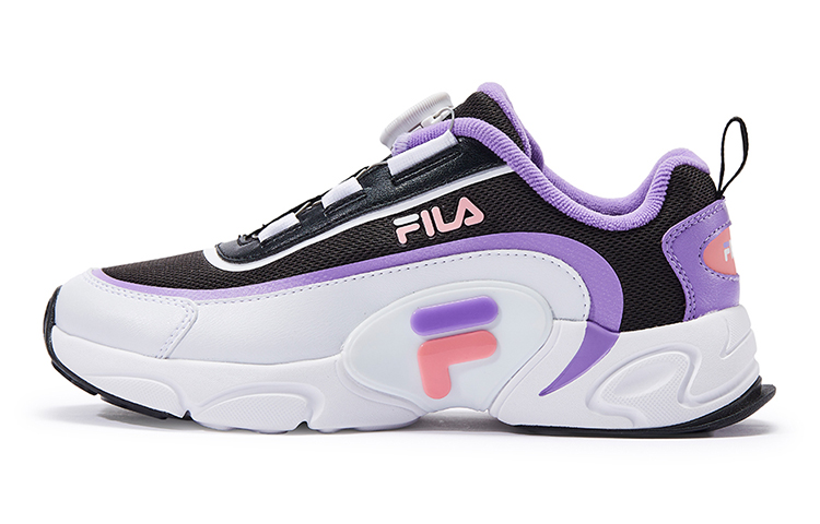 (Youth) FILA Low-Top Fashion Sneaker 'Black White Purple'