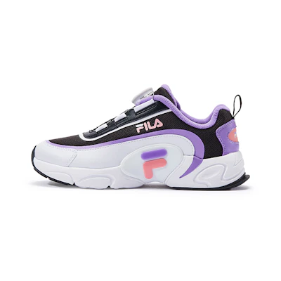 (Youth) FILA Low-Top Fashion Sneaker 'Black White Purple'