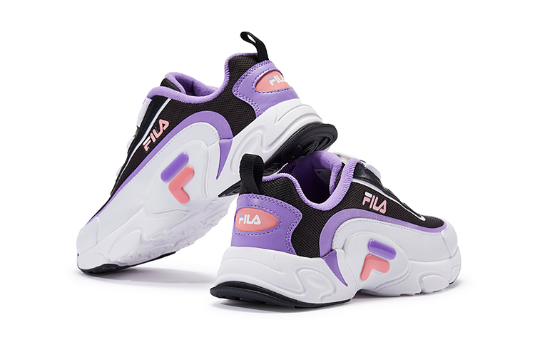 (Youth) FILA Low-Top Fashion Sneaker 'Black White Purple' 圖 4