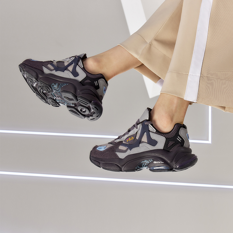 Purchase FILA FUSION斐乐潮牌 RJV 復古 透氣 低幫 運動休閒鞋 女款 灰色