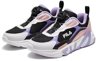 Lookbook 大童 FILA斐樂 時尚百搭 耐磨輕便 低幫 兒童跑步鞋 黑白