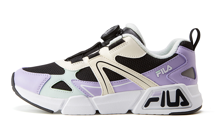(Youth) FILA Retro Low-Top Sneakers 'Black White Purple' K15G041156FBP