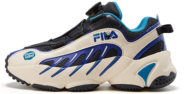 大童 Fila 斐樂 復古運動鞋 黑白藍 Buy 大童 Fila 斐樂 復古運動鞋 黑白藍