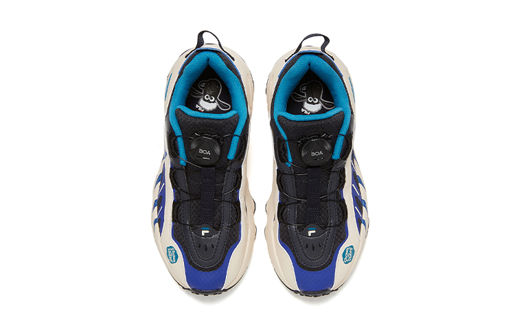 (Youth) FILA Retro Sneaker 'Black White Blue' 圖 4