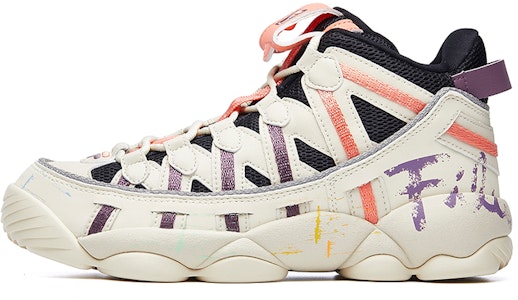 FILA FUSION斐乐潮牌 Spaghetti 防滑耐磨 高筒 復古籃球鞋 女款 白紫橙 Buy FILA FUSION斐乐潮牌 Spaghetti 防滑耐磨 高筒 復古籃球鞋 女款 白紫橙