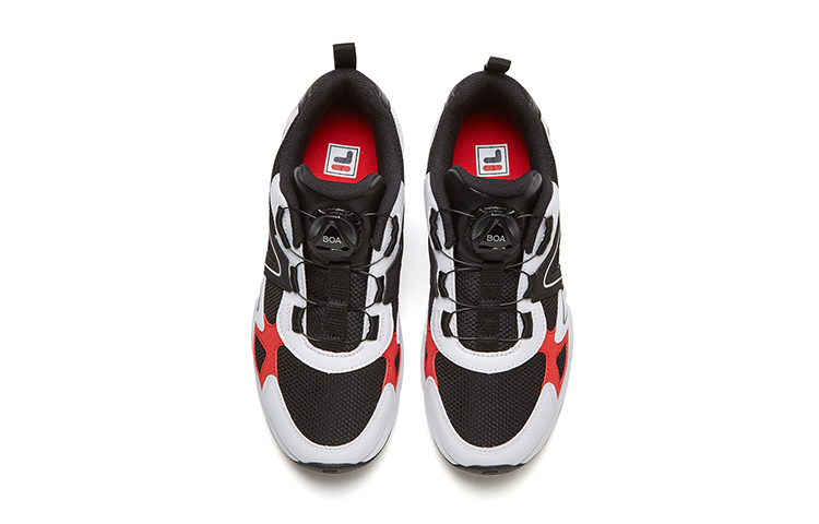 Lookbook (JR) 휠라 스포츠 로우 블랙 화이트 (FILA 로우 블랙/화이트) K15B041156FBW