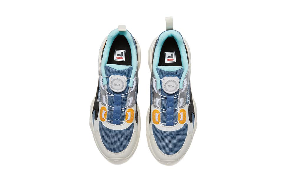 Lookbook 大童 FILA 斐樂 耐磨防踢 低筒 兒童跑步鞋 白綠