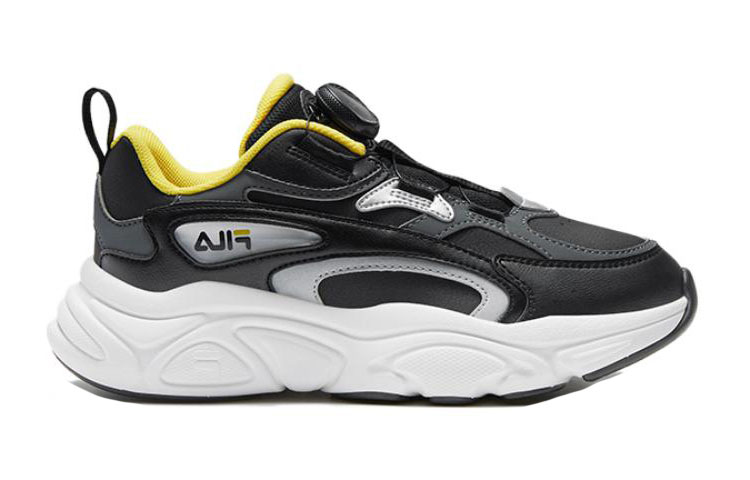 Order 大童 FILA 斐樂 舒適 耐磨透氣 低幫 兒童跑步鞋 黑灰色