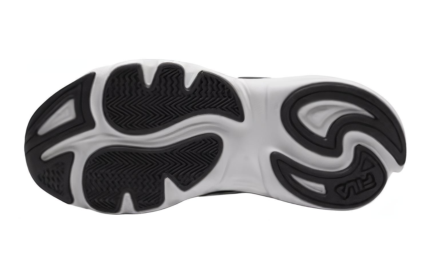 Shop 大童 FILA 斐樂 舒適 耐磨透氣 低幫 兒童跑步鞋 黑灰色