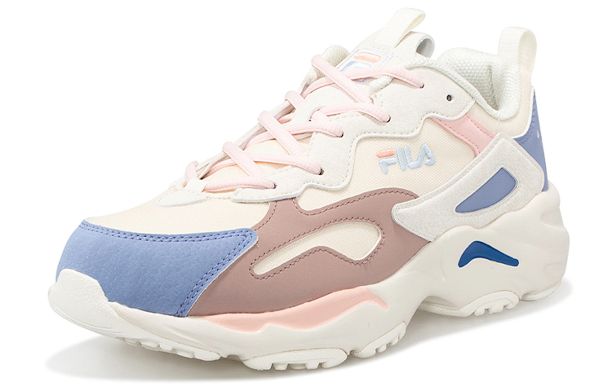 (Women) FILA Tracer VNTG Running Shoes White/Blue/Pink