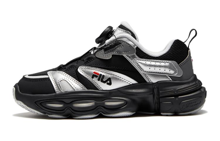 (Youth) FILA Vintage Sport Sneakers 'Black SIlver'