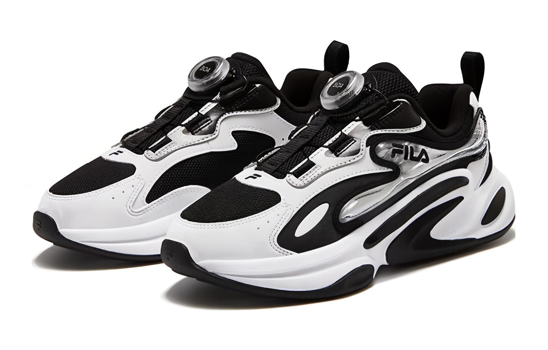 (Youth) FILA WHALE II Sneakers 'Black White' 圖 3