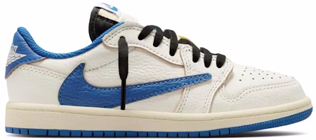 (Youth) Fragment Design x Travis Scott x Air Jordan Air 1 Retro Low OG SP 'Sail Military Blue' DO5442-104 (Youth) Fragment Design x Travis Scott x Air Jordan Air 1 Retro Low OG SP 'Sail Military Blue' DO5442-104