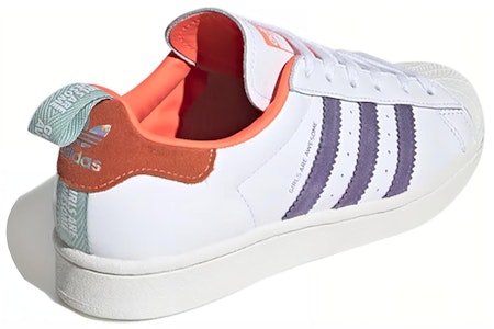 大童 adidas originals Superstar 50 J 潮流百搭 復古 低筒 板鞋 白紫粉 Lookbook 大童 adidas originals Superstar 50 J 潮流百搭 復古 低筒 板鞋 白紫粉