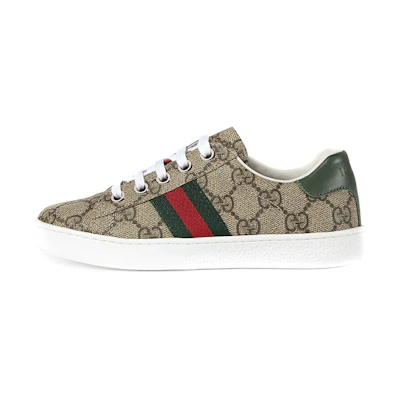 (Youth) Gucci Ace GG Supreme 'Beige Green'
