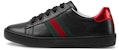 (JR) Gucci Ace Kulit 'Hitam' 433148-CPWE0-1074